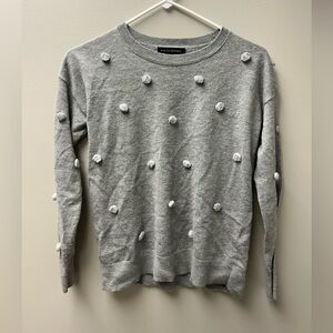 Banana Republic‎ Grey Pom Pom Crewneck Sweater